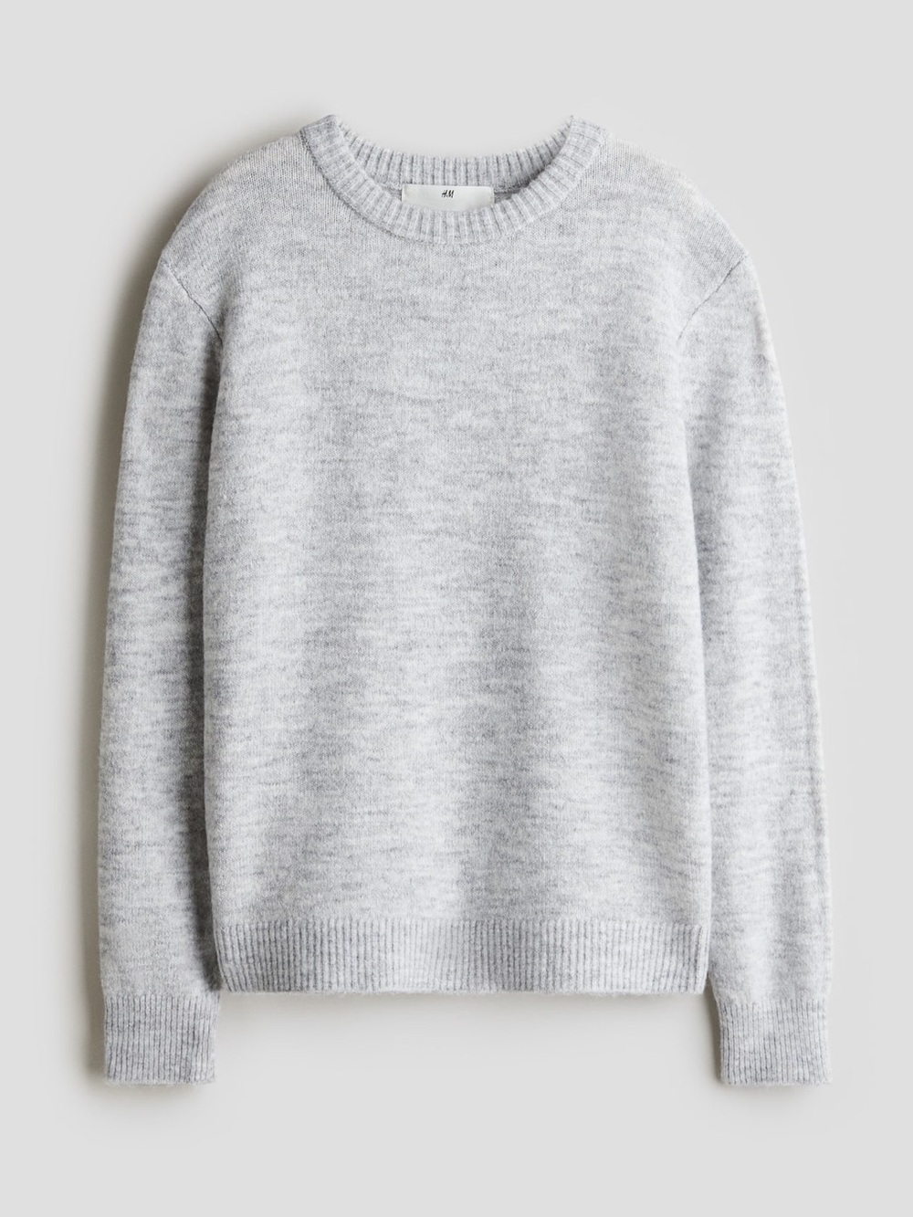 H&M Boys Wool Blend Light Gray Crewneck Juniors Long Sleeve Sweater US 12-14
